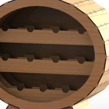 Intra απο ξύλο plywood 3mm-4mm πάχος Bottle Mini Bar Holder 4 Type Δίασταση 15x15 cm INTRAFABR-113817862 - Image 2