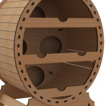 Intra απο ξύλο plywood 3mm-4mm πάχος Bottle Mini Bar Holder 4 Type Δίασταση 15x15 cm INTRAFABR-113817862 - Image 4