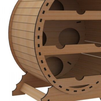 Intra απο ξύλο plywood 3mm-4mm πάχος Bottle Mini Bar Holder 4 Type Δίασταση 15x15 cm INTRAFABR-113817862 - Image 5
