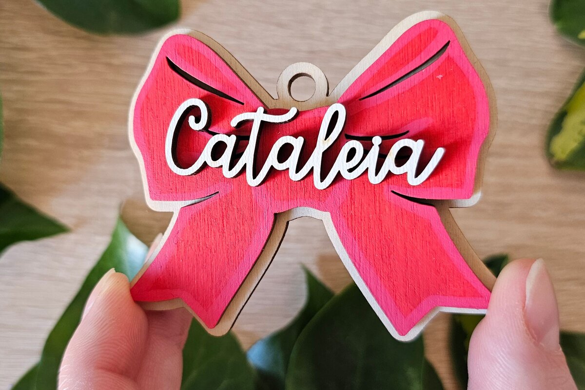 Intra απο ξύλο plywood 3mm-4mm πάχος Μπρελόκ φιόγκο | Bow Tag | Δίασταση 4x4 cm INTRAFABR-118419888