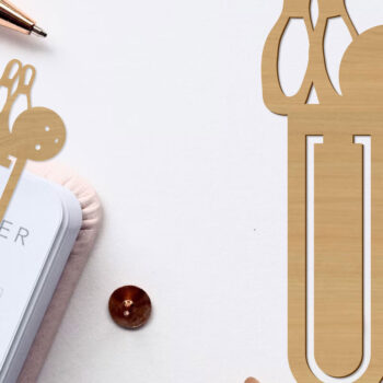 Intra απο ξύλο plywood 3mm-4mm πάχος Μπάλα μπόουλινγκ σελιδοδείκτης Papercut Δίασταση 10x20 cm INTRAFABR-97250568 - Image 1