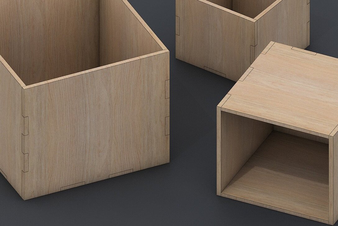 Intra απο ξύλο plywood 3mm-4mm πάχος Box Glowforge 047 Δίασταση 15x15 cm INTRAFABR-34647542 - Image 4