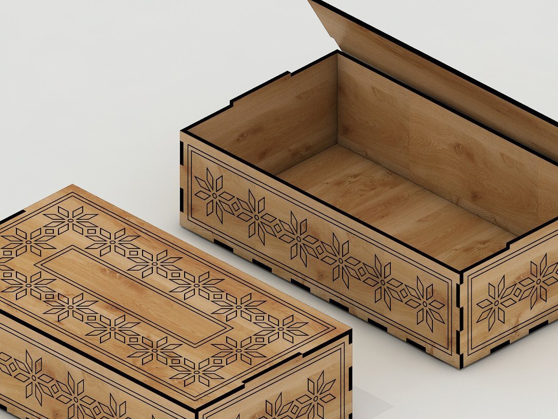 Intra απο ξύλο plywood 3mm-4mm πάχος Box  Διακοσμητικά κουτιά Δίασταση 30x20 cm INTRAFABR-40102436 - Image 1