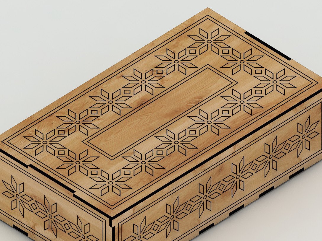 Intra απο ξύλο plywood 3mm-4mm πάχος Box  Διακοσμητικά κουτιά Δίασταση 30x20 cm INTRAFABR-40102436 - Image 2