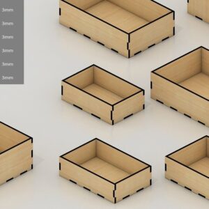 Intra απο ξύλο plywood 3mm-4mm πάχος Box Templates διανυσματικά 049 Δίασταση 15x15 cm INTRAFABR-34648090