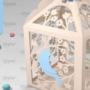 Intra απο ξύλο plywood 3mm-4mm πάχος Box Paper Cut . Τρισδιάστατη χάρτινη κοπή σε κουτί δώρου Δίασταση 10x10 cm INTRAFABR-90263087 - Image 1