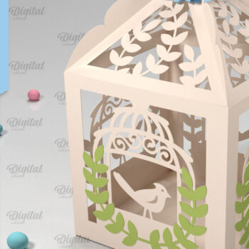 Intra απο ξύλο plywood 3mm-4mm πάχος Box Paper Cut . Τρισδιάστατη χάρτινη κοπή σε κουτί δώρου Δίασταση 10x10 cm INTRAFABR-90263294 - Image 1