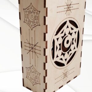 Intra απο ξύλο plywood 3mm-4mm πάχος Ψηφιακό μοντέλο Box Tarot για Cut . Δίασταση 15x15 cm INTRAFABR-33430528