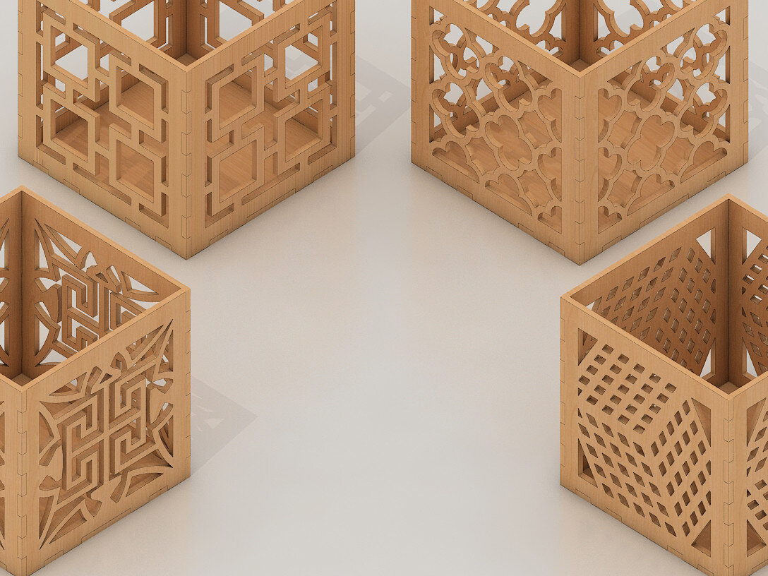 Intra απο ξύλο plywood 3mm-4mm πάχος Box Template Storage Vector Cutting 188 Δίασταση 30x20 cm INTRAFABR-54575442