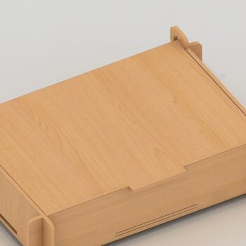 Intra απο ξύλο plywood 3mm-4mm πάχος Κουτί με διαχωριστικό / Κουτί με αναδιπλούμενο καπάκι Δίασταση 30x20 cm INTRAFABR-43065244 - Image 2