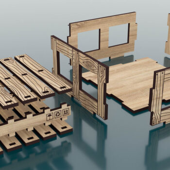 Intra απο ξύλο plywood 3mm-4mm πάχος Coaster Pallet Coaster Δίασταση 15x15 cm INTRAFABR-57144003 - Image 5