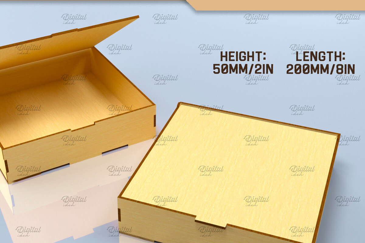 Intra απο ξύλο plywood 3mm-4mm πάχος Κουτιά με αναδιπλούμενο καπάκι. 3D  Δίασταση 30x20 cm INTRAFABR-83495056 - Image 7