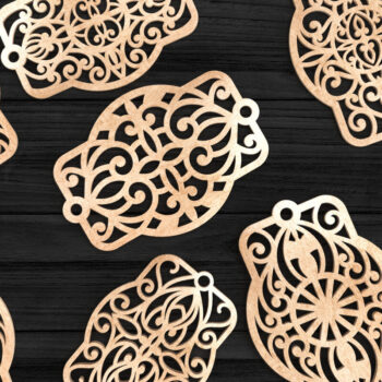 Intra απο ξύλο plywood 3mm-4mm πάχος Πρότυπο βραχιόλι κοπής με λέιζερ Δίασταση 5x5 cm INTRAFABR-72249128 - Image 3