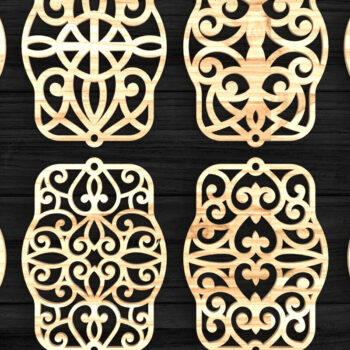 Intra απο ξύλο plywood 3mm-4mm πάχος Πρότυπο βραχιόλι κοπής με λέιζερ Δίασταση 5x5 cm INTRAFABR-72254744 - Image 1