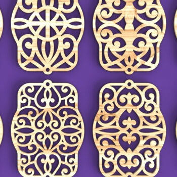 Intra απο ξύλο plywood 3mm-4mm πάχος Πρότυπο βραχιόλι κοπής με λέιζερ Δίασταση 5x5 cm INTRAFABR-72254744 - Image 2