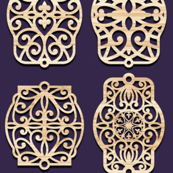 Intra απο ξύλο plywood 3mm-4mm πάχος Πρότυπο βραχιόλι κοπής με λέιζερ Δίασταση 5x5 cm INTRAFABR-72255924 - Image 1