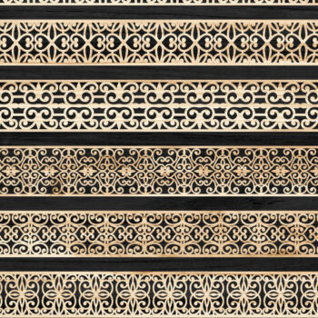 Intra απο ξύλο plywood 3mm-4mm πάχος Πρότυπο βραχιόλι κοπής με λέιζερ Δίασταση 5x5 cm INTRAFABR-72398997 - Image 2