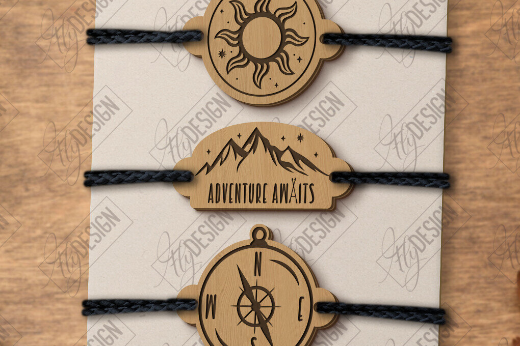 Intra απο ξύλο plywood 3mm-4mm πάχος Βραχιόλια Charm | Αξεσουάρ Δίασταση 5x5 cm INTRAFABR-123577537