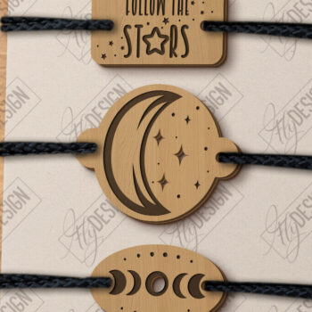 Intra απο ξύλο plywood 3mm-4mm πάχος Βραχιόλια Charm | Αξεσουάρ Δίασταση 5x5 cm INTRAFABR-123577538 - Image 1