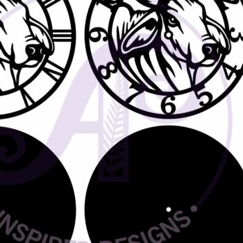 Intra απο ξύλο plywood 3mm-4mm πάχος κοπής με λέιζερ ρολόι τοίχου Brahma Bull Δίασταση 8x8 cm INTRAFABR-95380350 - Image 4