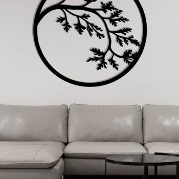Intra απο ξύλο plywood 3mm-4mm πάχος Branch Metal Wall Art, Branch Δίασταση 40x40 cm INTRAFABR-119072627 - Image 2