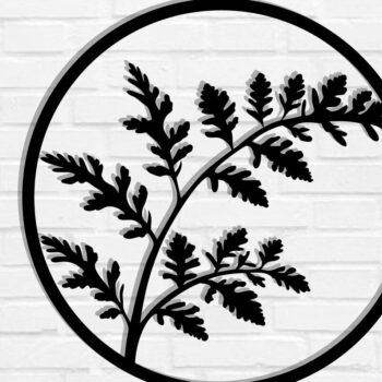Intra απο ξύλο plywood 3mm-4mm πάχος Branch Metal Wall Art, Branch Δίασταση 40x40 cm INTRAFABR-119072789 - Image 1