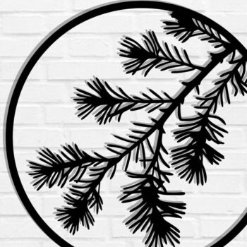 Intra απο ξύλο plywood 3mm-4mm πάχος Branch Metal Wall Art, Branch Δίασταση 40x40 cm INTRAFABR-119072841 - Image 1