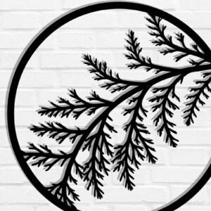 Intra απο ξύλο plywood 3mm-4mm πάχος κοπής με λέιζερ μεταλλικού τοίχου Branch Δίασταση 40x40 cm INTRAFABR-119072775