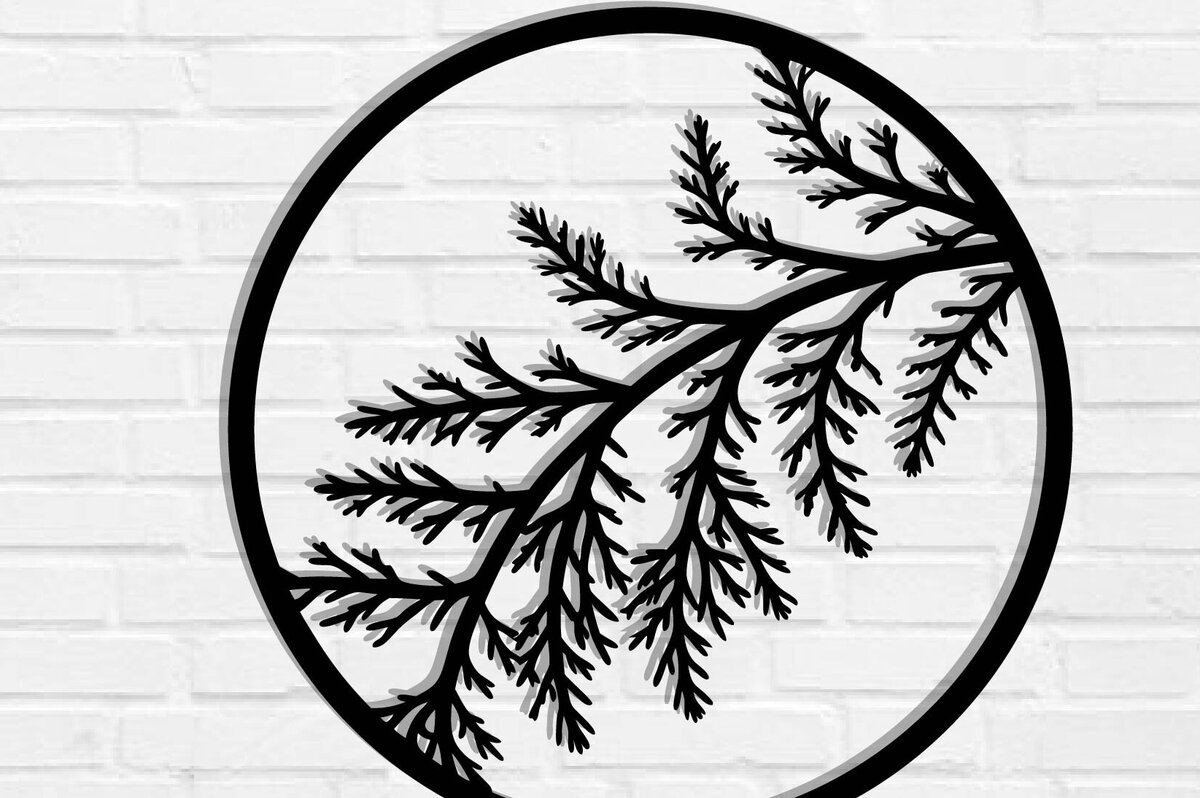 Intra απο ξύλο plywood 3mm-4mm πάχος κοπής με λέιζερ μεταλλικού τοίχου Branch Δίασταση 40x40 cm INTRAFABR-119072775