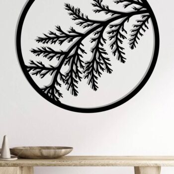 Intra απο ξύλο plywood 3mm-4mm πάχος κοπής με λέιζερ μεταλλικού τοίχου Branch Δίασταση 40x40 cm INTRAFABR-119072775 - Image 2