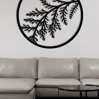 Intra απο ξύλο plywood 3mm-4mm πάχος κοπής με λέιζερ μεταλλικού τοίχου Branch Δίασταση 40x40 cm INTRAFABR-119072775 - Image 3