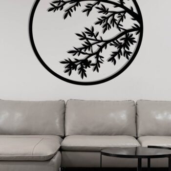 Intra απο ξύλο plywood 3mm-4mm πάχος κοπής με λέιζερ μεταλλικού τοίχου Branch Δίασταση 40x40 cm INTRAFABR-119072896 - Image 3