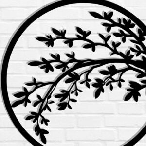 Intra απο ξύλο plywood 3mm-4mm πάχος κοπής με λέιζερ μεταλλικού τοίχου Branch Δίασταση 40x40 cm INTRAFABR-119072677