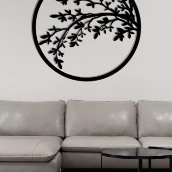 Intra απο ξύλο plywood 3mm-4mm πάχος κοπής με λέιζερ μεταλλικού τοίχου Branch Δίασταση 40x40 cm INTRAFABR-119072677 - Image 3