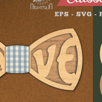 Intra απο ξύλο plywood 3mm-4mm πάχος Brave Bowtie Δίασταση 15x15 cm INTRAFABR-112130346 - Image 1