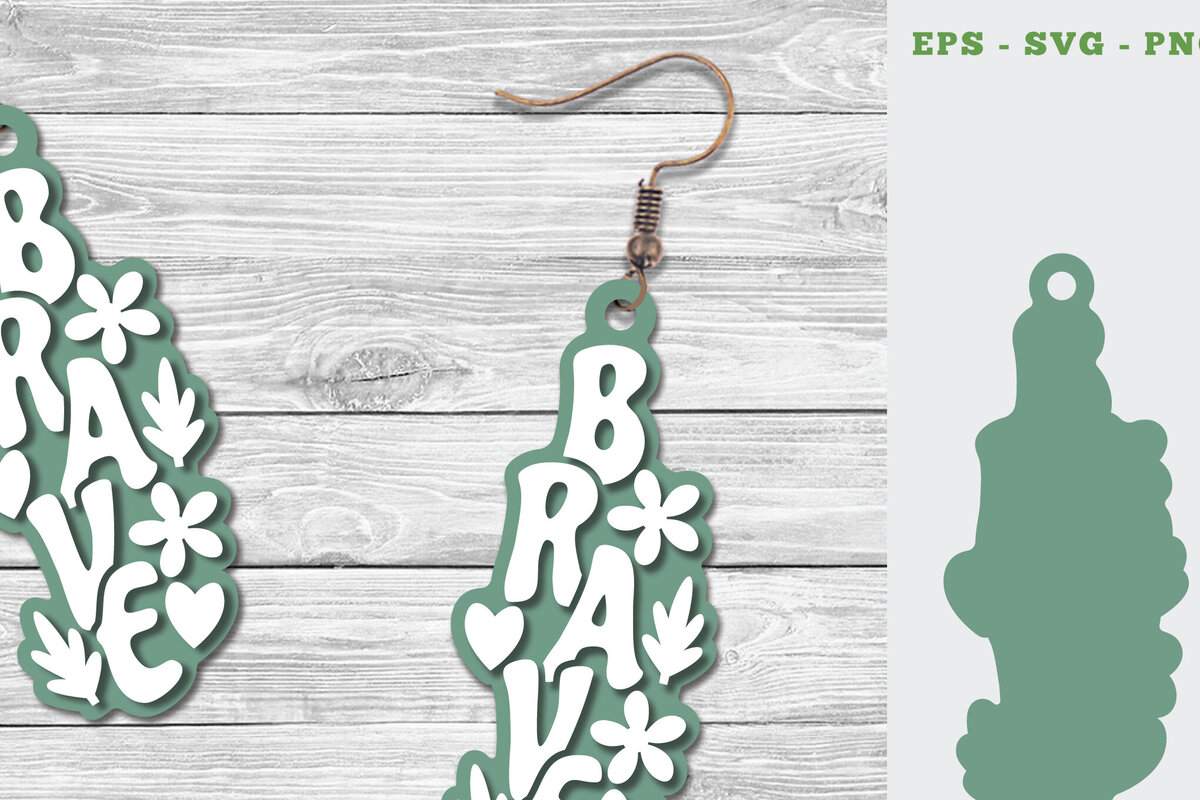 Intra απο ξύλο plywood 3mm-4mm πάχος Σκουλαρίκια Brave Cut  Δίασταση 3x3 cm INTRAFABR-111648054