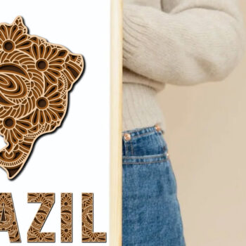 Intra απο ξύλο plywood 3mm-4mm πάχος Ξύλινος χάρτης λέιζερ Mandala της Βραζιλίας Δίασταση 30x30 cm INTRAFABR-66984261 - Image 2