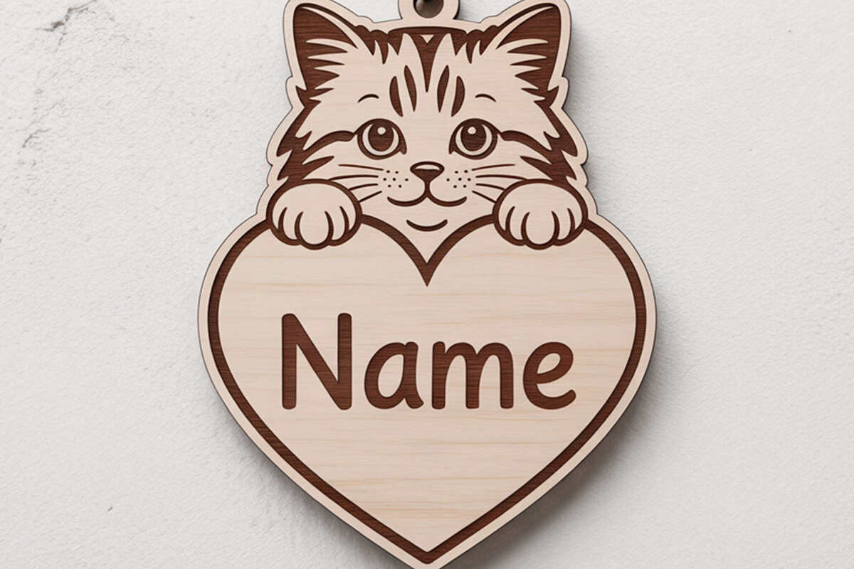Intra απο ξύλο plywood 3mm-4mm πάχος British Cat Personalized Keychain Δίασταση 6x6 cm INTRAFABR-122315410