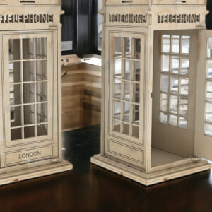 Intra απο ξύλο plywood 3mm-4mm πάχος Βρετανικός τηλεφωνικός θάλαμος, σχέδια τηλεφωνικής θυρίδας Δίασταση 30x20 cm INTRAFABR-92959499