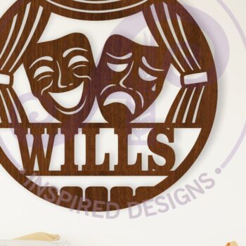 Intra απο ξύλο plywood 3mm-4mm πάχος Πινακίδα ονόματος θέματος Broadway Theatre Arts Δίασταση 6x6 cm INTRAFABR-109774639 - Image 1