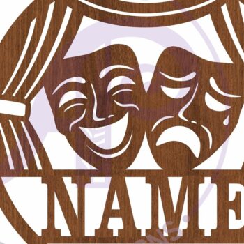 Intra απο ξύλο plywood 3mm-4mm πάχος Πινακίδα ονόματος θέματος Broadway Theatre Arts Δίασταση 6x6 cm INTRAFABR-109774639 - Image 4