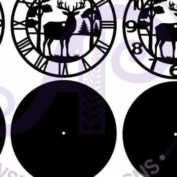 Intra απο ξύλο plywood 3mm-4mm πάχος Ρολόι Buck Deer Ρολόι τοίχου με λέιζερ Δίασταση 8x8 cm INTRAFABR-118172931 - Image 5