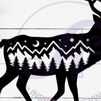 Intra απο ξύλο plywood 3mm-4mm πάχος Πινακίδα τέχνης τοίχου σκηνής Buck Deer Forest Δίασταση 12x12 cm INTRAFABR-117218239 - Image 2