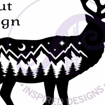 Intra απο ξύλο plywood 3mm-4mm πάχος Πινακίδα τέχνης τοίχου σκηνής Buck Deer Forest Δίασταση 12x12 cm INTRAFABR-117218239 - Image 4