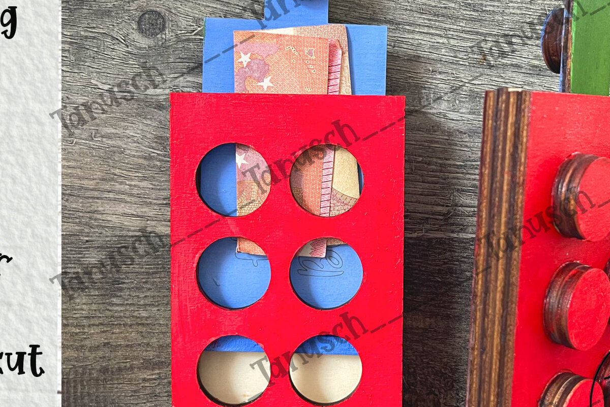 Intra απο ξύλο plywood 3mm-4mm πάχος Κτίριο Brick Money Holder  Δίασταση 15x15 cm INTRAFABR-68463642