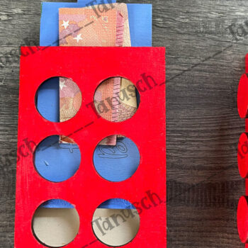 Intra απο ξύλο plywood 3mm-4mm πάχος Κτίριο Brick Money Holder  Δίασταση 15x15 cm INTRAFABR-68463642 - Image 2