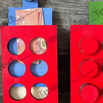 Intra απο ξύλο plywood 3mm-4mm πάχος Κτίριο Brick Money Holder  Δίασταση 15x15 cm INTRAFABR-68463642 - Image 3