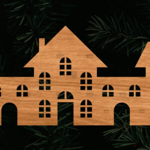 Intra απο ξύλο plywood 3mm-4mm πάχος Κτίρια αποκοπής αρχείου , σπιτιών Δίασταση 15x15 cm INTRAFABR-108110704