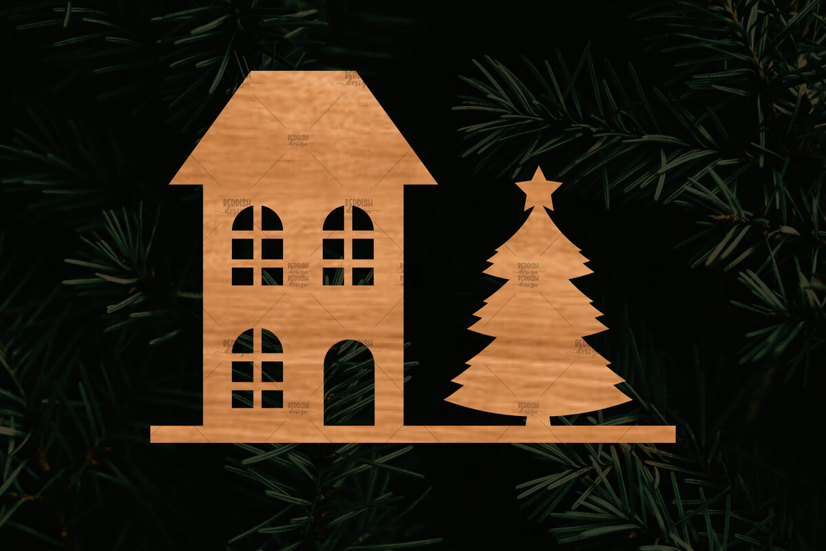 Intra απο ξύλο plywood 3mm-4mm πάχος Κτίρια αποκοπής αρχείου , σπιτιών Δίασταση 15x15 cm INTRAFABR-107621173 - Image 1