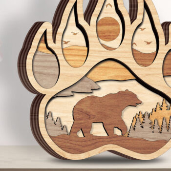 Intra απο ξύλο plywood 3mm-4mm πάχος κομμένου ζώου σε επίπεδο σχεδίασης πακέτου 6 Δίασταση 10x10 cm INTRAFABR-95129994 - Image 2